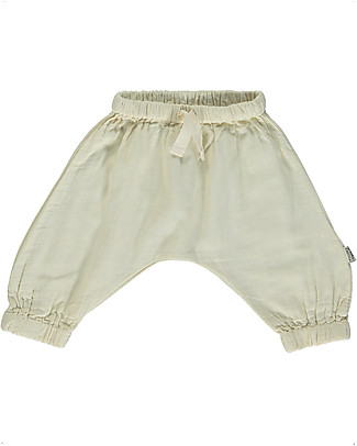 Poudre Organic Pantaloni Lunghi Cannelle - Latte - 100% Spugna di Cotone Bio Pantaloni Lunghi