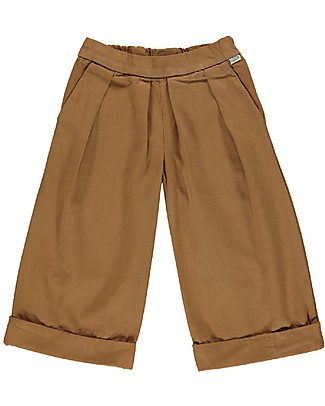 Poudre Organic Pantaloni Lunghi con Pinces Jonc - Marrone Chiaro - 100% cotone bio Pantaloni Lunghi