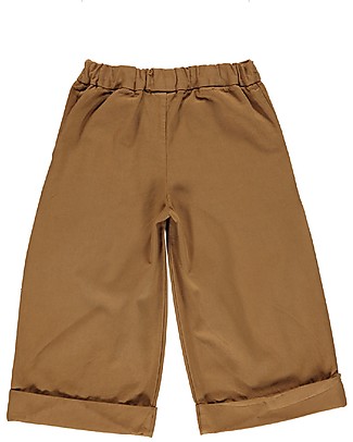Poudre Organic Pantaloni Lunghi con Pinces Jonc - Marrone Chiaro - 100% cotone bio Pantaloni Lunghi