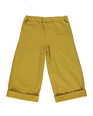 Poudre Organic Pantaloni Lunghi con Pinces Jonc - Miele - 100% cotone bio Pantaloni Lunghi