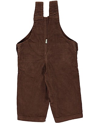 Poudre Organic Salopette Quetsche in Velluto a Costine - Marrone Cioccolato - 100% Cotone Bio Salopette