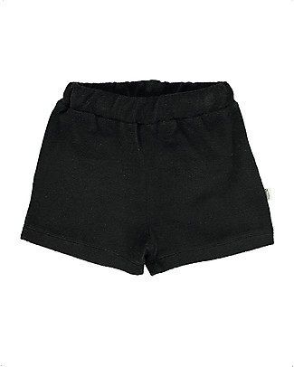 Poudre Organic Shorts Oillet - Neri - Spugna di Cotone Bio Pantaloni Corti