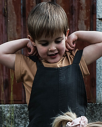 Poudre Organic T-shirt con Maniche Arrotolate e Bottoncini Bourrache (3-4 anni) - 100% cotone bio Top