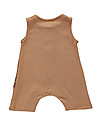 Poudre Organic Tutina Senza Maniche a Nido d'Ape - Indian Tan - 100% Cotone Bio Tutine Corte