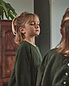 Poudre Organic Vestito a Maniche Lunghe Robe Liseron - Verde Foresta - 100% Doppia Garza di Cotone Bio Vestiti_