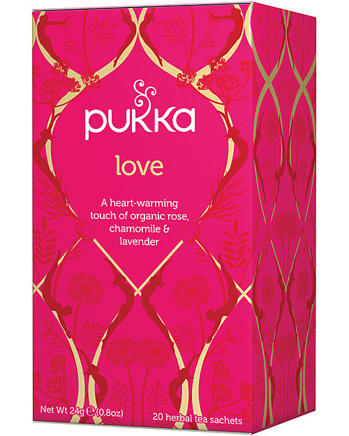 Pukka Love, Tisana Rincuorante alla Rosa, 20 bustine - Rilassa, calma, dona equilibrio Tisane