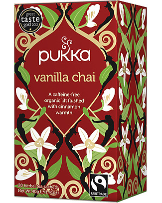Pukka Vanilla Chai, Tisana Riscaldante alla Cannella e Vaniglia, 20 bustine - Dà energia e calore, senza caffeina! Tisane_