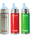 Pura Kiki Biberon Termico in Acciaio 266ml - Beccuccio Sippy - 6+ mesi - Verde Tettarelle