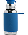 Pura Kiki Bottiglia Sport in Acciaio, Blu, 550 ml - La prima al mondo 100% senza plastica! Borracce Termiche