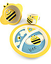 Pure Kids Set Pappa in Bambù, 3 pezzi, Ape - Biodegradabile, senza BPA, PVC o ftalati! Set Pappa