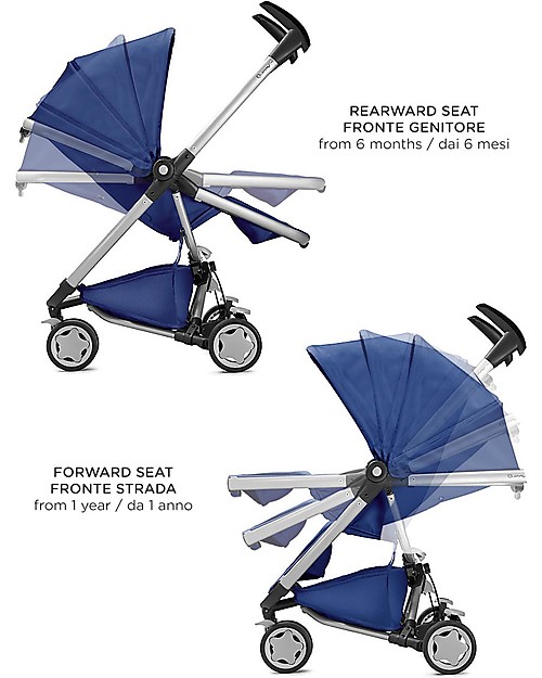 Quinny Zapp Xtra 2, Blu Elettrico - Passeggino 3 ruote ultra compatto! Passeggini Classici