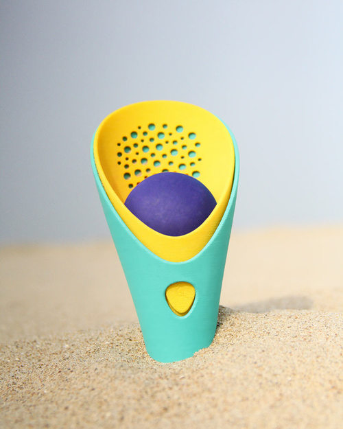 Quut Cuppi - Gioco da Spiaggia 3 in 1 - Pallina Viola Oceano Giochi da Spiaggia