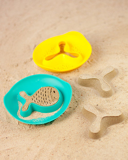 Quut Formine Magiche Starfish - Verde Laguna e Giallo Paglierino Giochi da Spiaggia