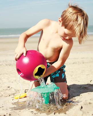 Quut Gioco Ballo - Secchiello Sferico da Spiaggia - Rosa Calipso (design innovativo!) Giochi Da Spiaggia