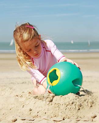 Quut Gioco Ballo - Secchiello Sferico da Spiaggia - Verde Laguna (design innovativo!) Giochi Da Spiaggia_