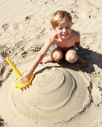 Quut Gioco Triplet - Paletta Multifunzione da Spiaggia - Giallo Paglierino (design innovativo!) Giochi Da Spiaggia