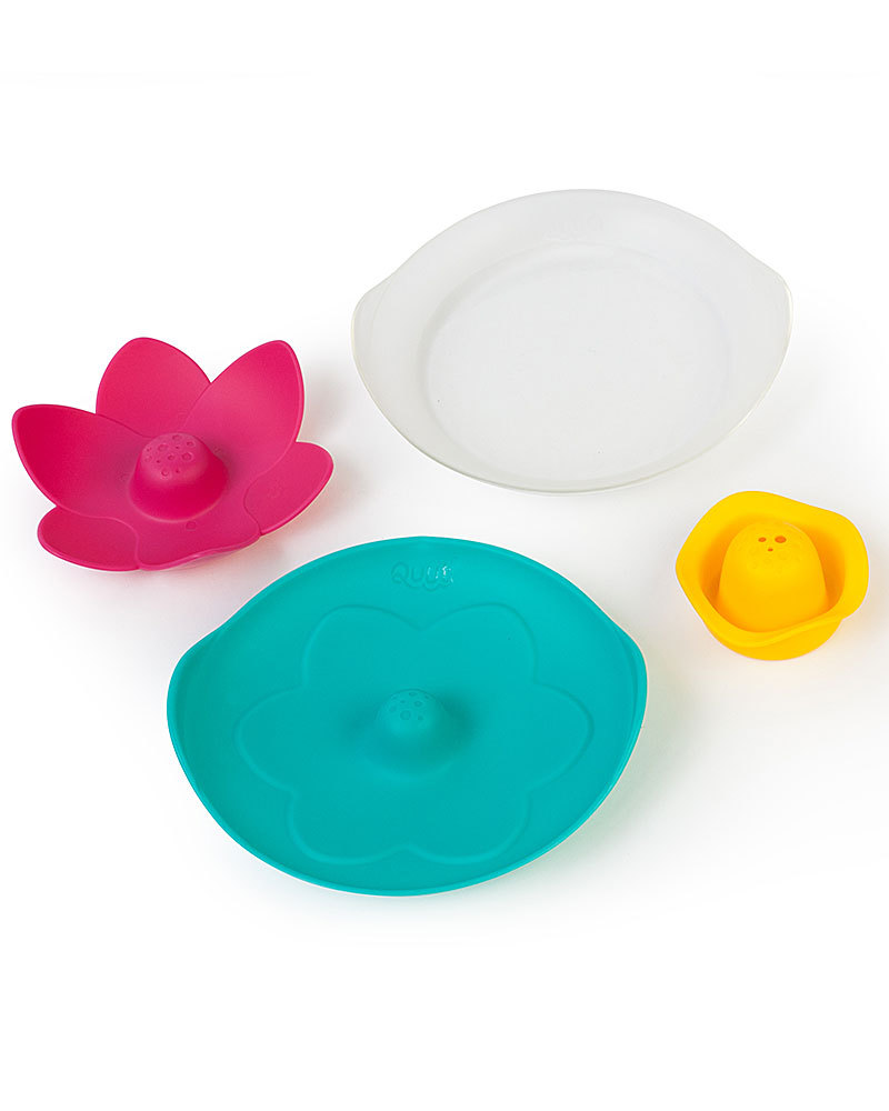 Quut lili set fiore galleggiante verde laguna, rosa calipso e ...