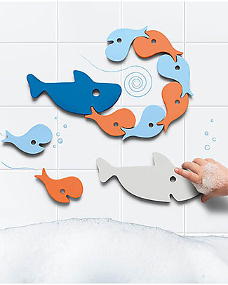 Quut Puzzle da Bagno degli Squali - Divertente ed Eco-friendly Vaschette e Accessori