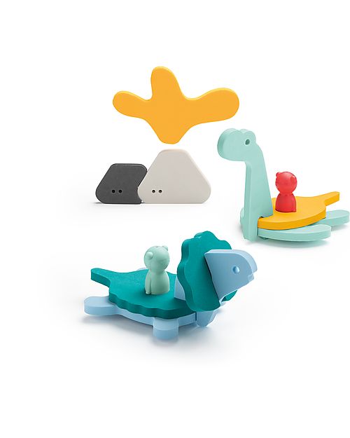 Quut Puzzle da Bagno dei Dinosauri - Dino World - Divertente ed Eco-friendly Giochi Bagno