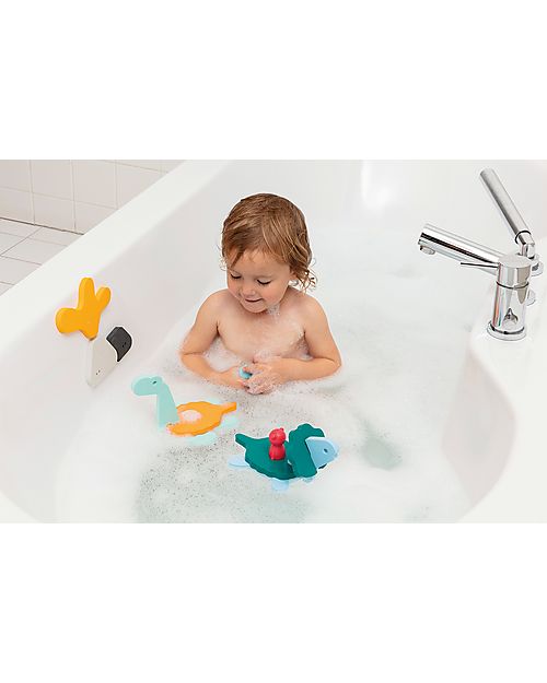 Quut Puzzle da Bagno dei Dinosauri - Dino World - Divertente ed Eco-friendly Giochi Bagno