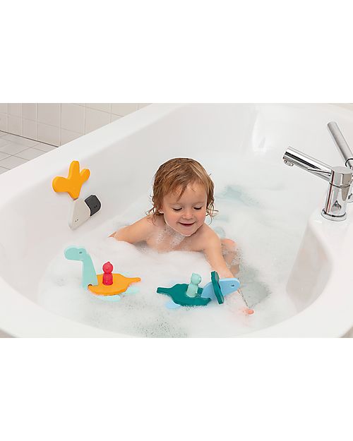 Quut Puzzle da Bagno dei Dinosauri - Dino World - Divertente ed Eco-friendly Giochi Bagno