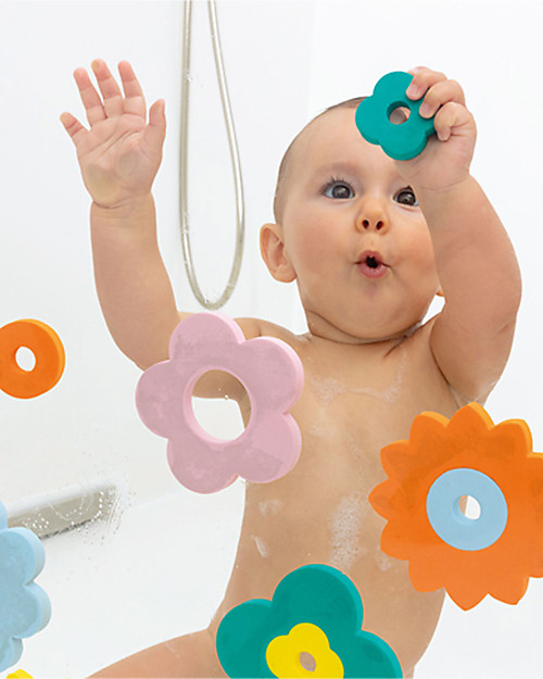 Quut Puzzle da Bagno dei Fiori - Stile Retrò Divertente ed Eco-friendly Giochi Bagno