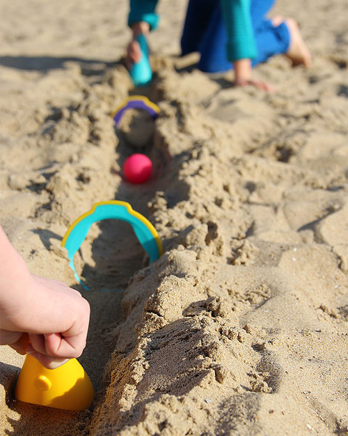 Quut Ringo set con 3 anelli e palla - leggero e amico dell’ambiente! Giochi da Spiaggia