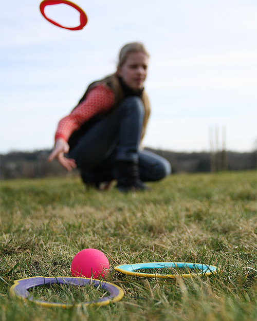 Quut Ringo set con 3 anelli e palla - leggero e amico dell’ambiente! Giochi da Spiaggia
