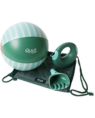 Quut Set Giardinaggio - Garden Green - Palla/Annaffiatoio e Rastrello - con Borsa Colorata Giochi da Giardinaggio