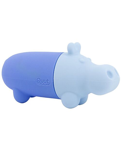 Quut Squeezi Hippo - Gioco da Bagno - Azzurro -  100% Silicone Giochi Bagno