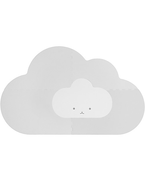 Quut Tappetino - Testa tra le nuvole (S) - Grigio Perla Tappeti Gioco