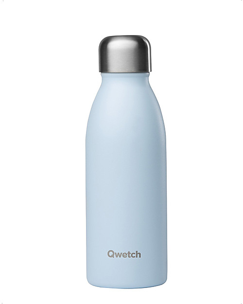 Qwetch Borraccia Termica in Acciaio Inox - Blu Pastello - 260 ml Borracce Termiche