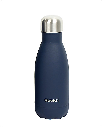 Qwetch Borraccia Termica in Acciaio Inox - Color Granito Blu - 260 ml Borracce Termiche
