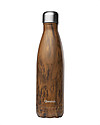 Qwetch Borraccia Termica in Acciaio Inox - Color Legno - 500 ml Borracce Termiche