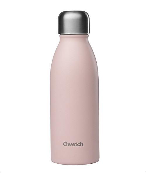 Qwetch Borraccia Termica in Acciaio Inox - Rosa Pastello - 260 ml Borracce Termiche