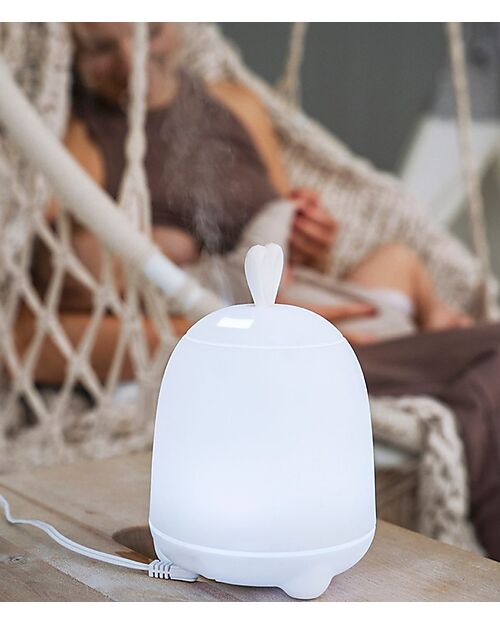Rabbit & Friends Diffusore Umidificatore e Lampada LED Coniglietto - Bianco Umidificatori