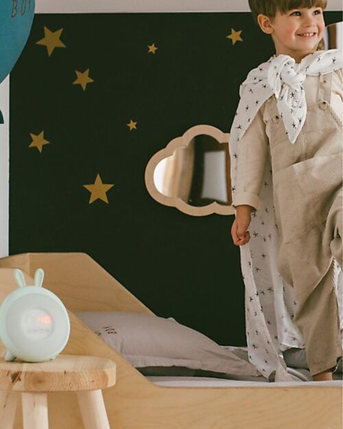 Rabbit & Friends Lampada da Notte con Sveglia - Verde - 2 in 1 Lampade da Notte