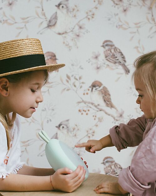 Rabbit & Friends Lampada da Notte con Sveglia - Verde - 2 in 1 Lampade da Notte