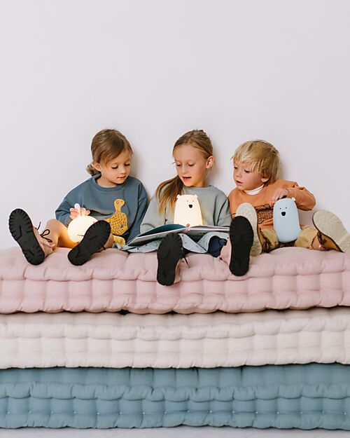 Rabbit & Friends Lampada da Notte Orsetto - Azzurro - Morbido Silicone - 16x10.7 cm Lampade da Notte