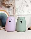 Rabbit & Friends Lampada da Notte Orsetto - Lavanda - Morbido Silicone - 16x10.7 cm Lampade da Notte