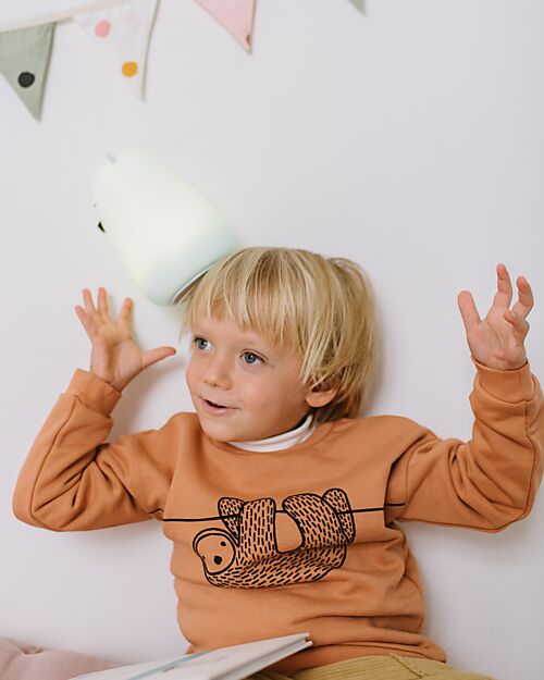 Rabbit & Friends Lampada da Notte Orsetto - Salvia - Morbido Silicone - 16x10.7 cm Lampade da Notte