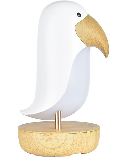 Rabbit & Friends Lampada Puffino con Speaker - Bianco -  20x10.6 cm Lampade da Notte