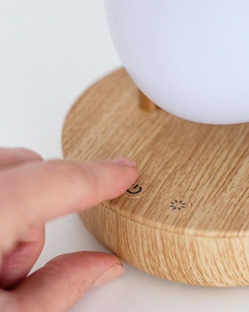 Rabbit & Friends Lampada Puffino con Speaker - Bianco -  20x10.6 cm Lampade da Notte