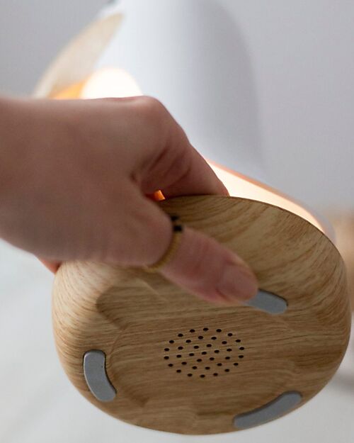 Rabbit & Friends Lampada Puffino con Speaker - Bianco -  20x10.6 cm Lampade da Notte