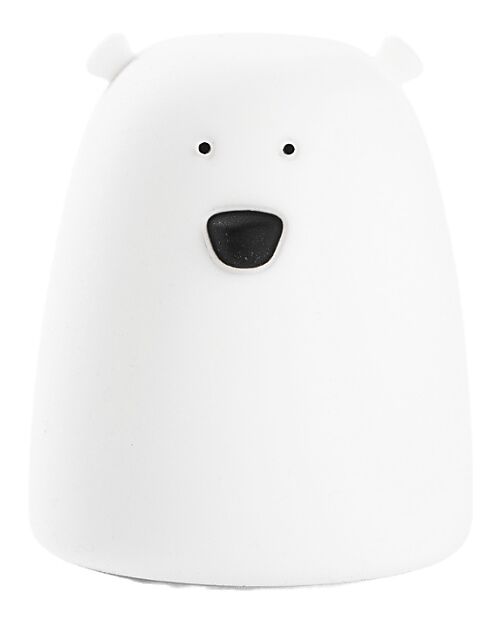 Rabbit & Friends Luce da Notte Portatile Orsetto In Morbido Silicone - Bianco - 10x8.6 cm Lampade da Notte