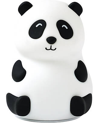 Rabbit & Friends Luce da Notte Portatile Panda - Bianco - In Morbido Silicone Lampade da Notte