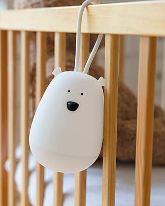 Rabbit & Friends Luce Notte Orsetto da Appendere - Bianco - Con Telecomando Lampade da Notte