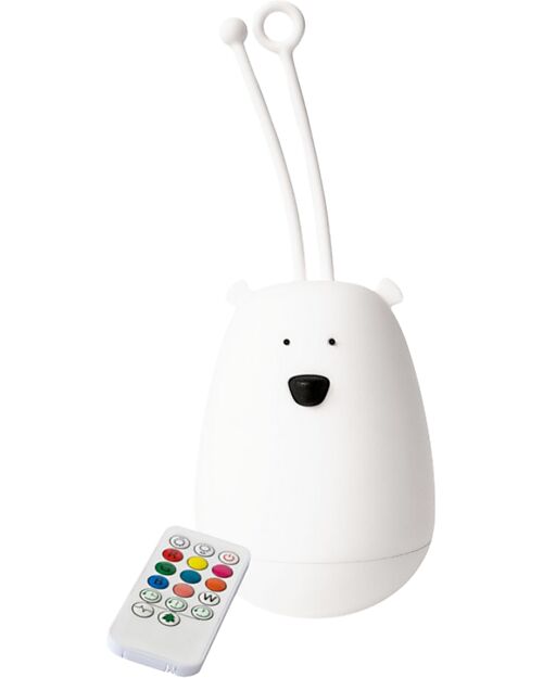 Rabbit & Friends Luce Notte Orsetto da Appendere - Bianco - Con Telecomando Lampade da Notte