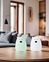 Rabbit & Friends Set 2 Luci da Notte Portatile Orsetto In Morbido Silicone - Bianco e Verde - 10x8.6 cm Lampade da Notte