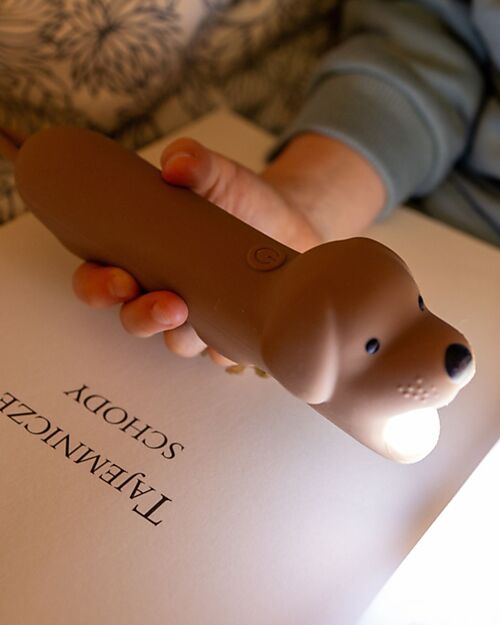 Rabbit & Friends Torcia in Morbido Silicone - Cane - Luminosità Regolabile Lampade da Notte